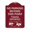 Signmission No Parking Beyond This Point Towing Enforced W/ Graphic Heavy-Gauge Alum, 24" x 18", BU-1824-23760 A-DES-BU-1824-23760 - alternate 1